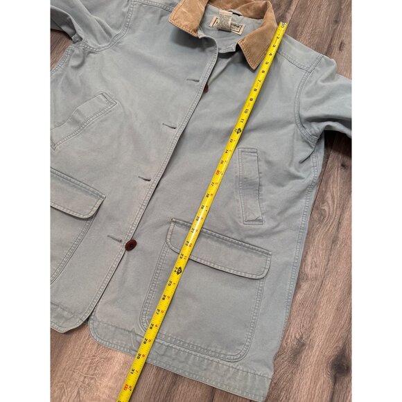 L.L. Bean Womens XL Reg Barn Utility Canvas Jacket W/ Corduroy Trim Pockets Ligh - Picture 9 of 13